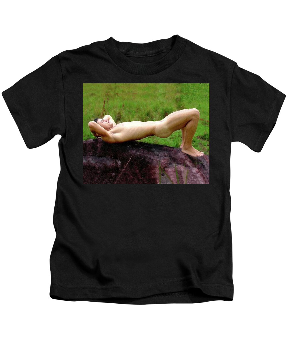 Daydream Kids T-Shirt featuring the painting Day Dreaming by Troy Caperton
