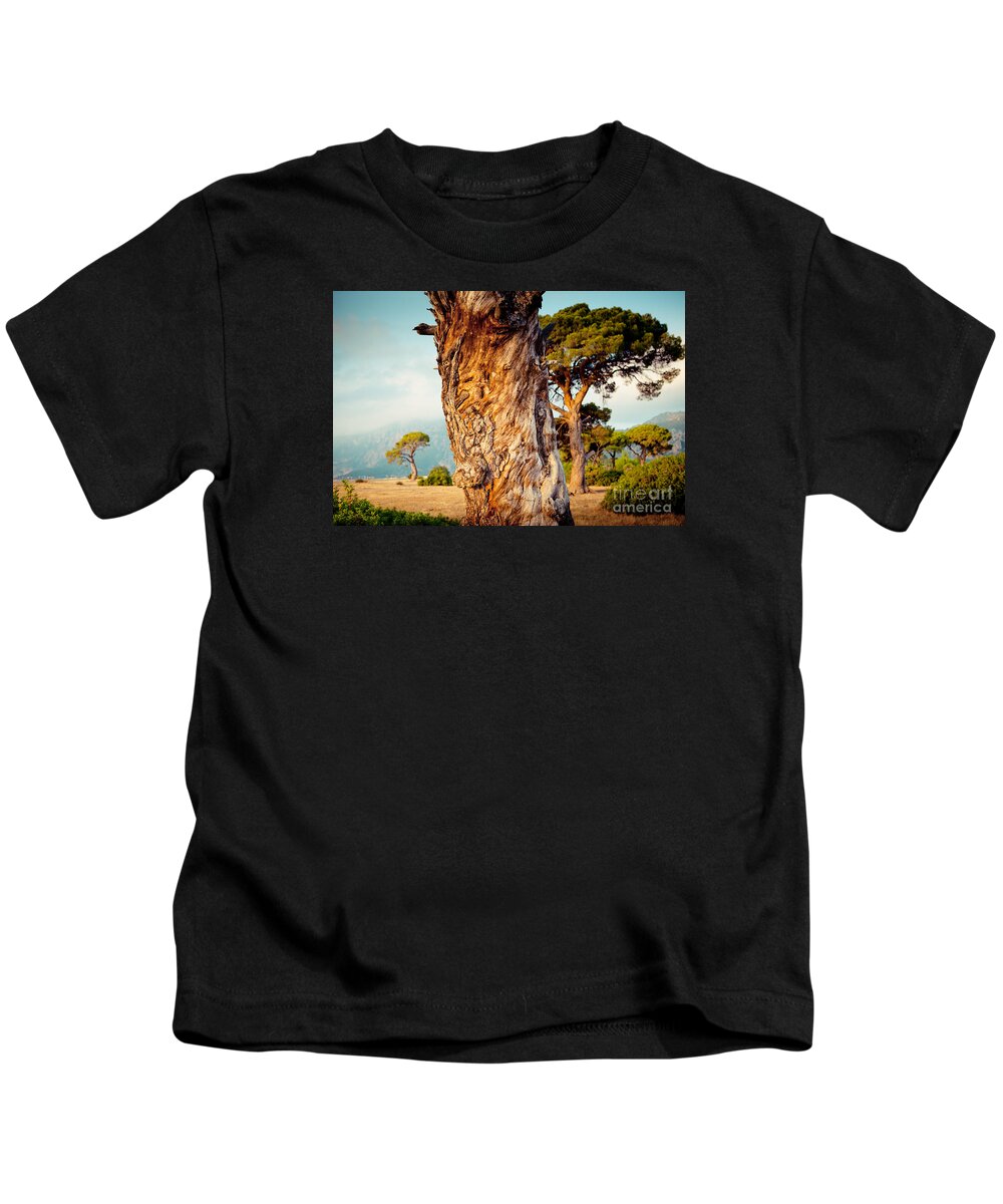 Water Kids T-Shirt featuring the photograph Dead Tree and forest by Raimond Klavins