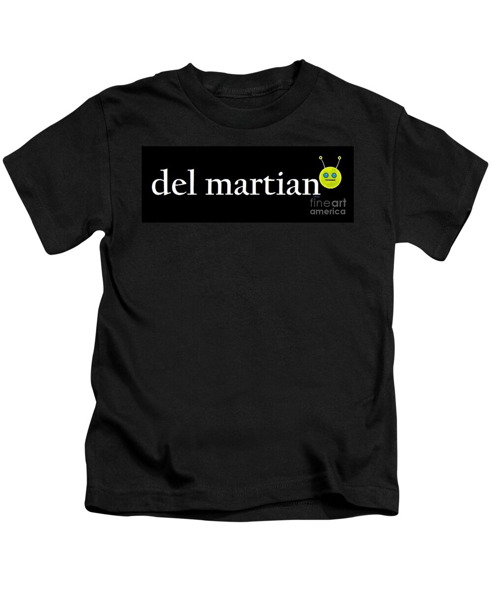 Del Mar Kids T-Shirt featuring the painting Del Martian by Denise Railey
