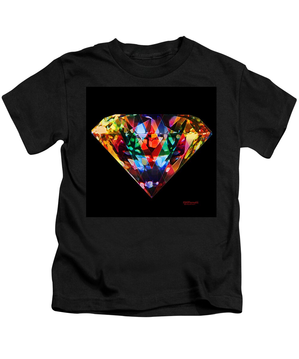 Diamond Kids T-Shirt featuring the digital art Diamonds Everywhere by Diane Parnell