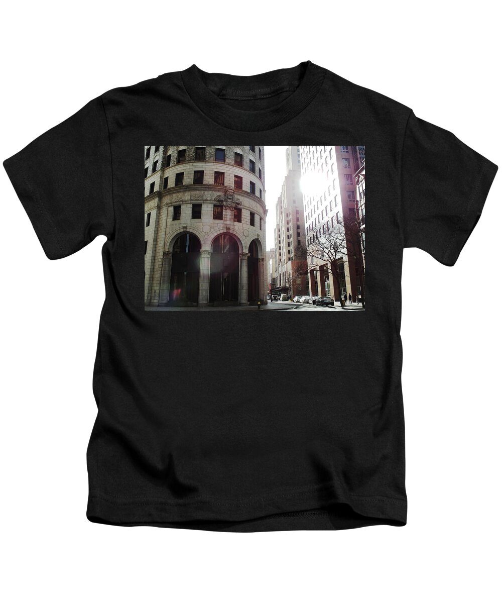 Rhode Island Kids T-Shirt featuring the photograph Downtown Providence by Christopher Brown