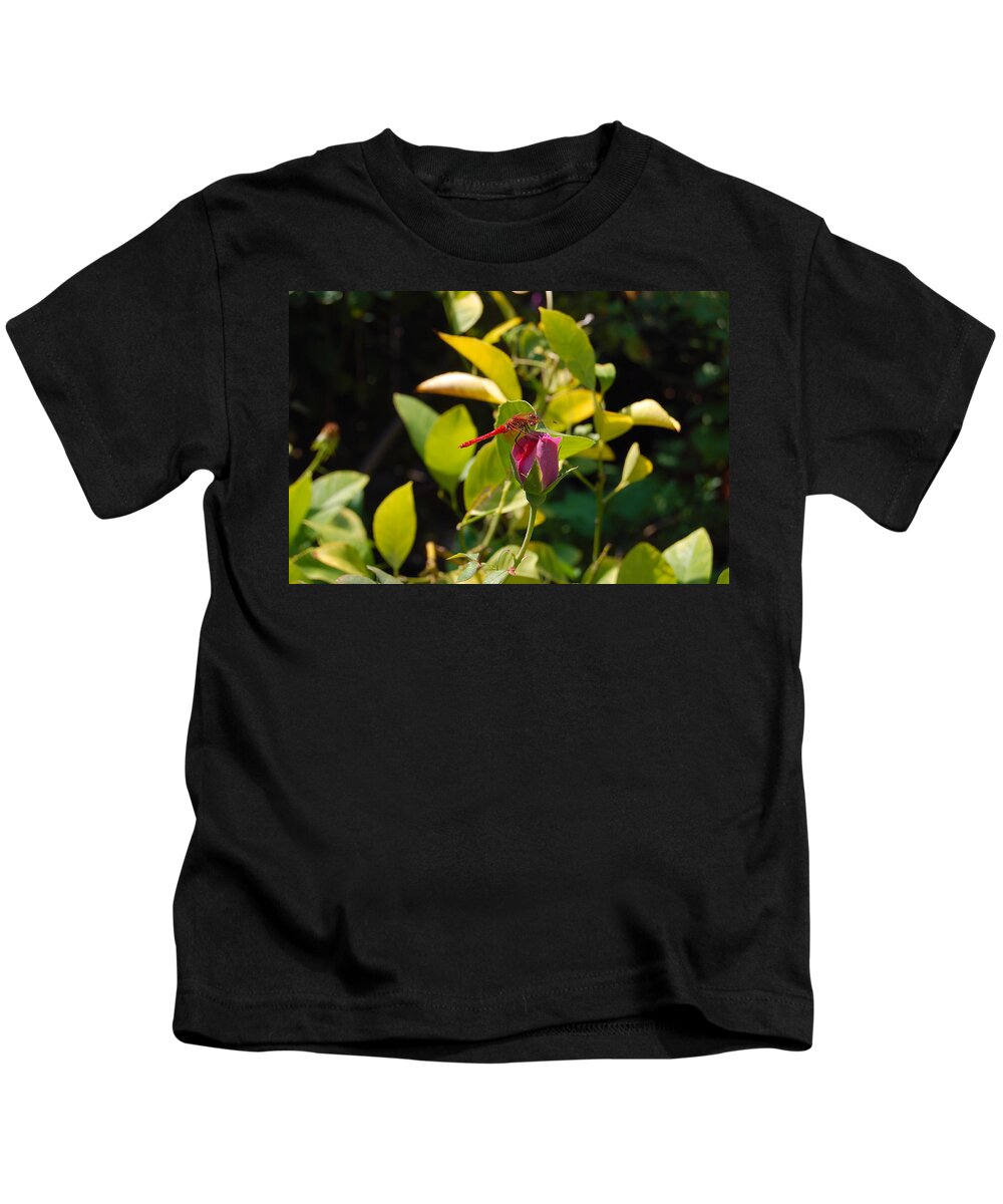 Dragonfly Kids T-Shirt featuring the photograph Dragonfly by Carolyn Donnell