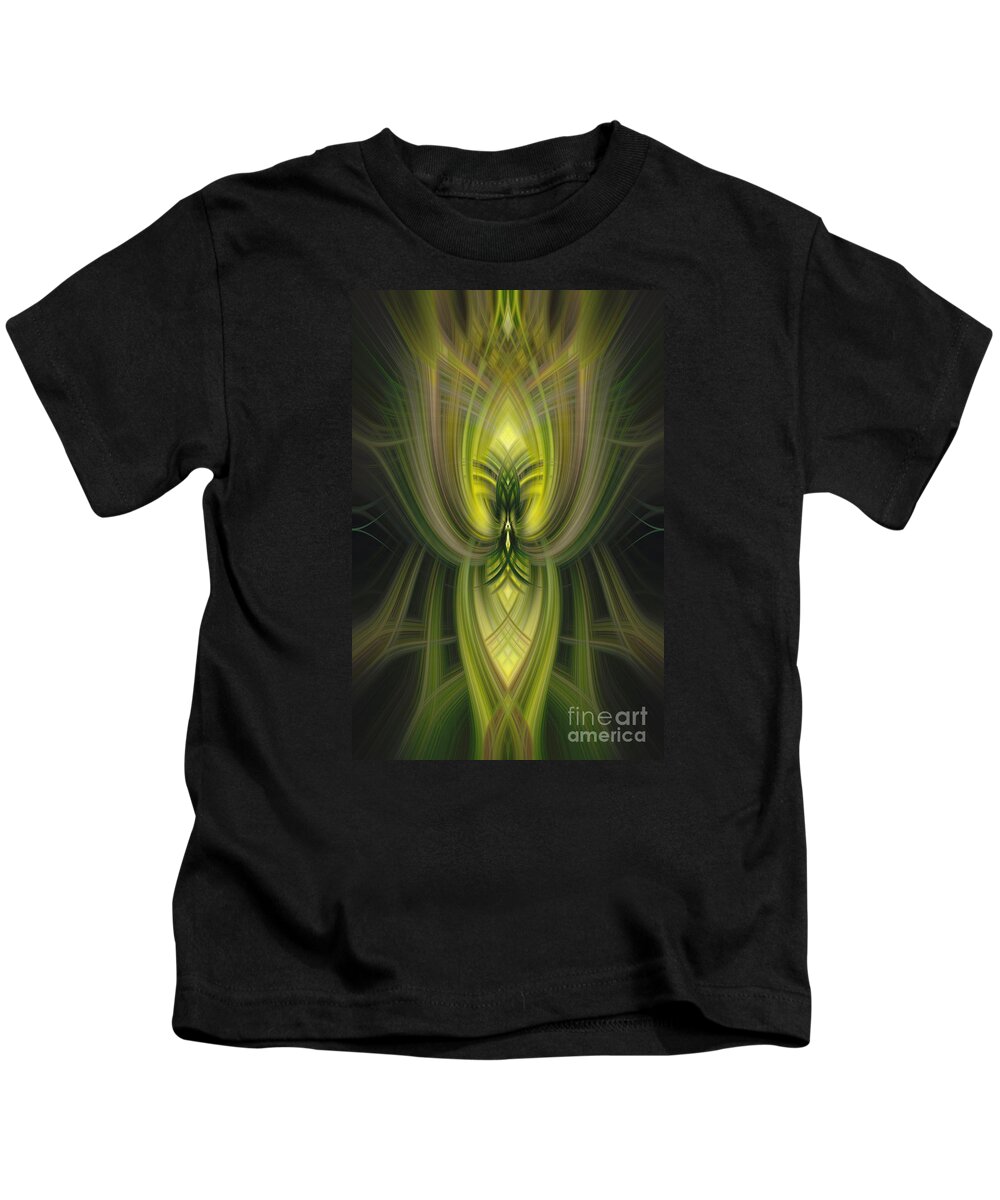 Fireworks Kids T-Shirt featuring the photograph Dreaming in Green by Debra Fedchin