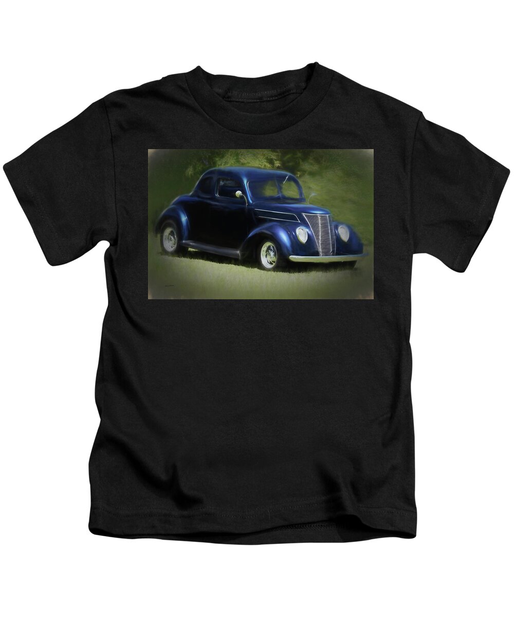 37 Ford Coupe Kids T-Shirt featuring the digital art Dreaming of a 1937 Ford Coupe by Ernest Echols
