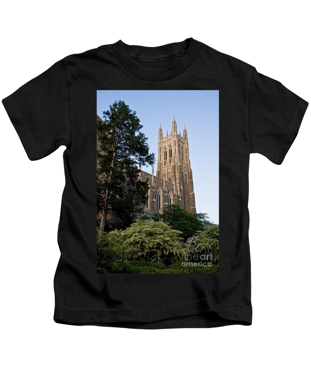 Duke Kids T-Shirt featuring the photograph Duke Chapel Side View by Jill Lang