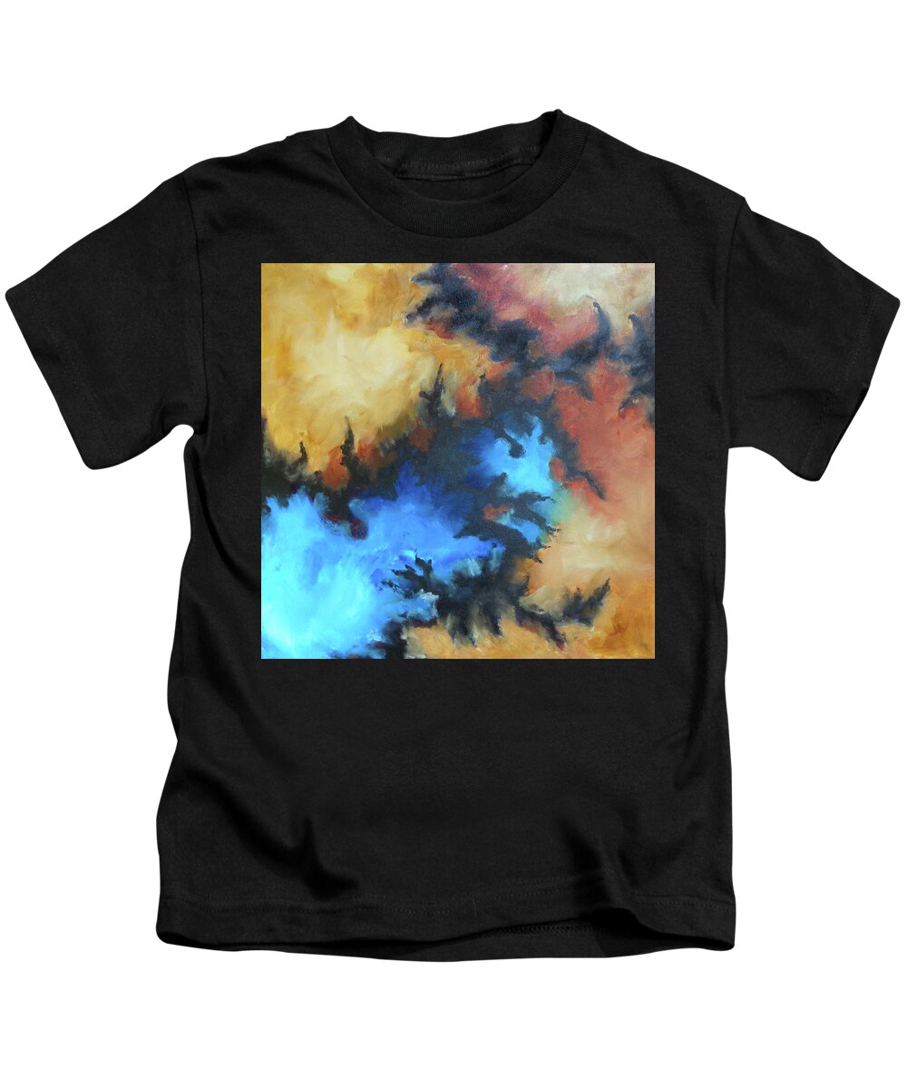Abstract Kids T-Shirt featuring the painting Dynasty Expressionist Painting by Karla Beatty
