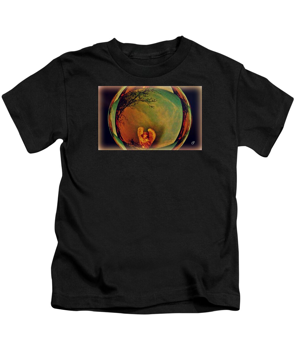 Earth Angel Kids T-Shirt featuring the digital art Earth Angel by Christine Paris