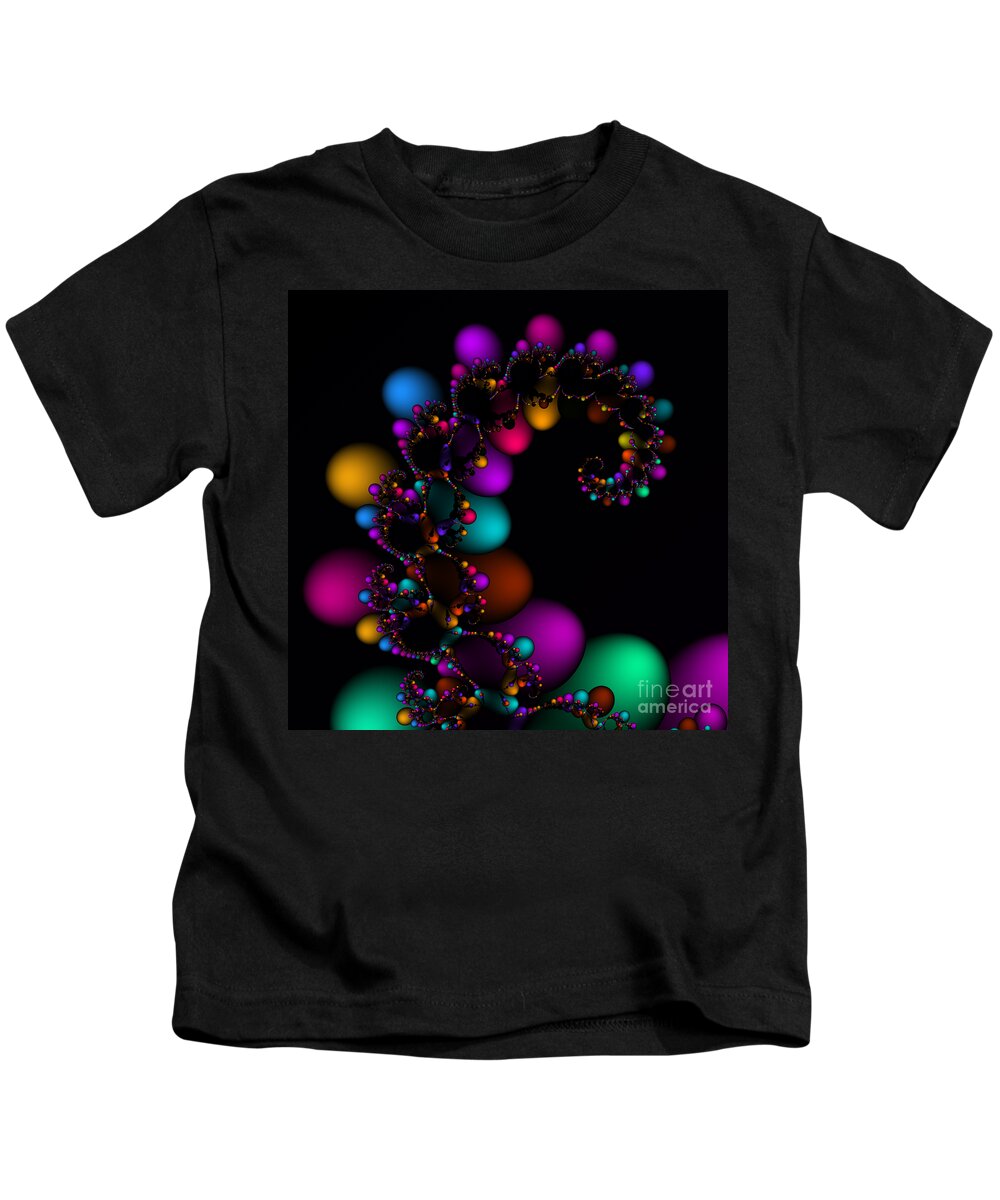 Abstract Kids T-Shirt featuring the digital art Easter DNA Galaxy 111 by Rolf Bertram