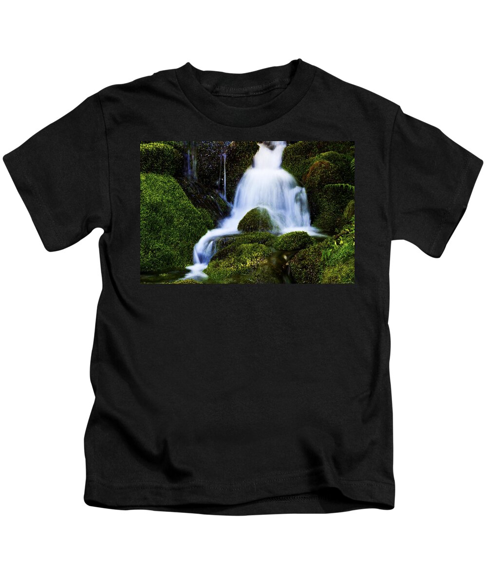 Green Kids T-Shirt featuring the photograph Emerald Falls by Joseph Noonan