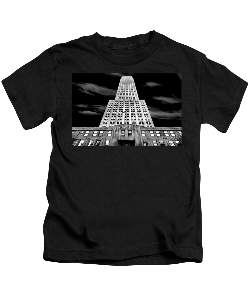 Empire State Building Kids T-Shirt featuring the photograph Empire State  by Az Jackson