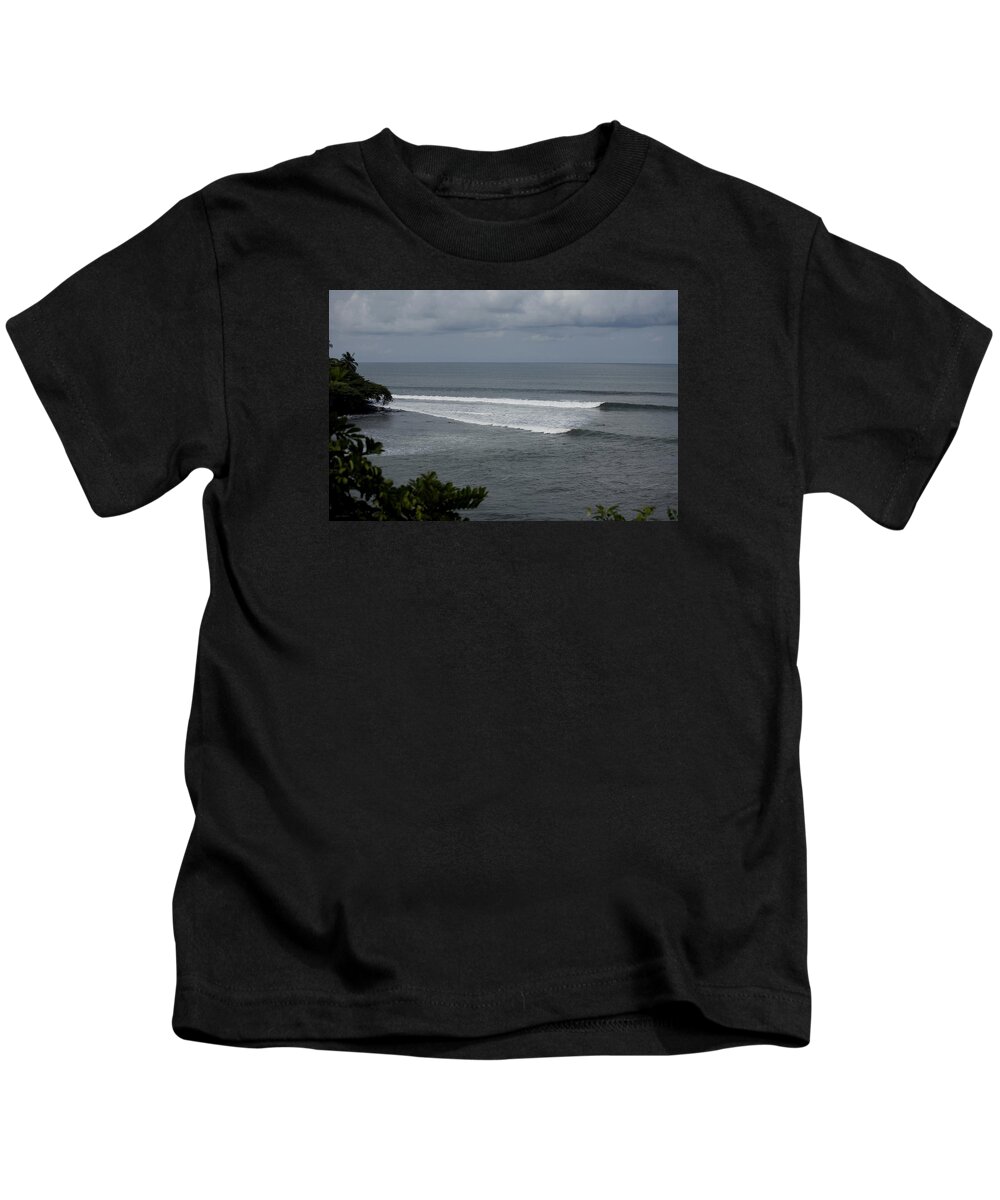 Surf Line Ups Kids T-Shirt featuring the photograph Equatorial Convergence by Julian Wicksteed