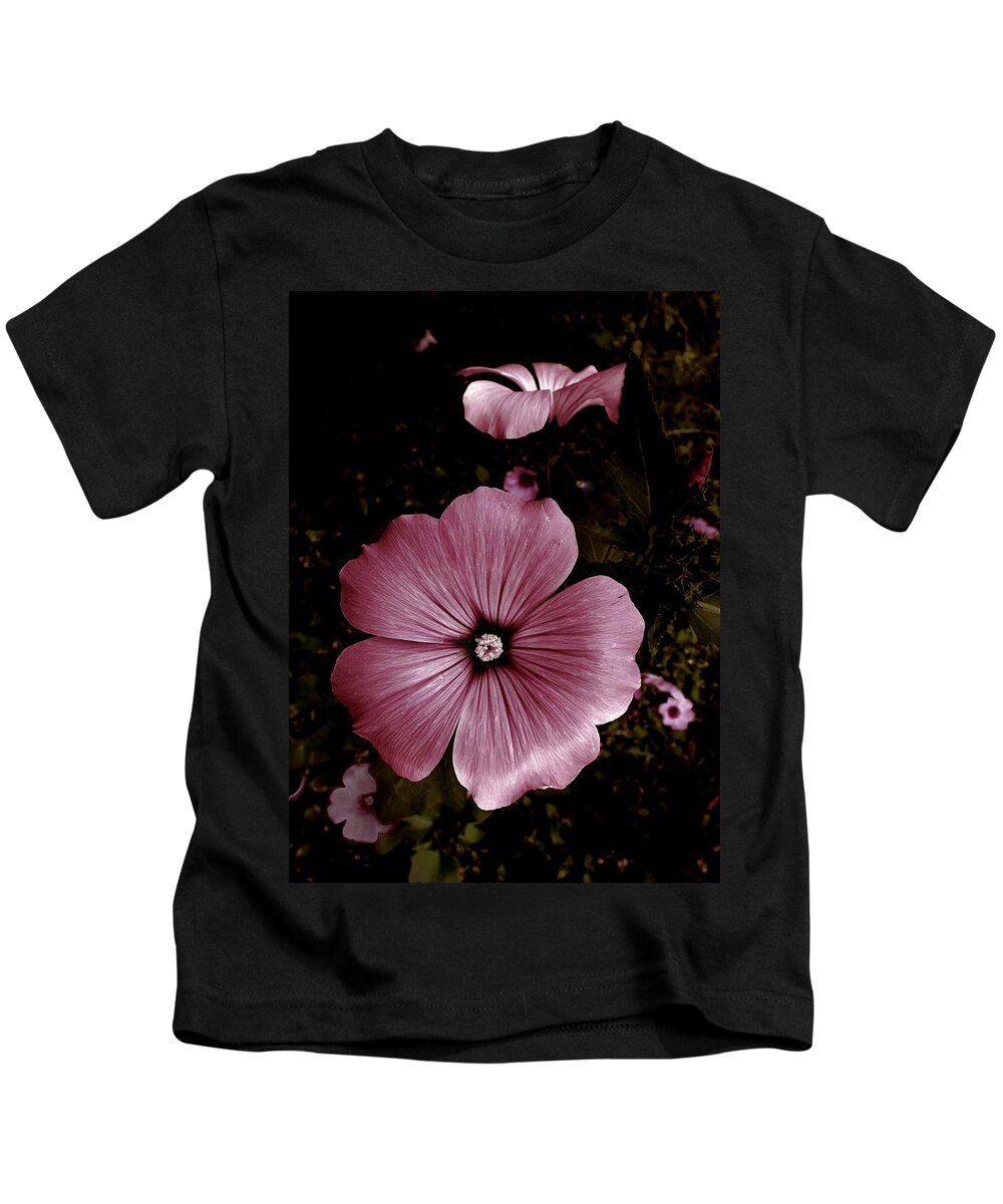 Flower Kids T-Shirt featuring the photograph Evening Rose Mallow by Danielle R T Haney
