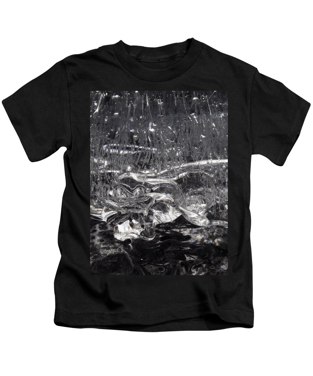 Abstract Kids T-Shirt featuring the photograph Fantasy ice #66 by Alexander Svetlov