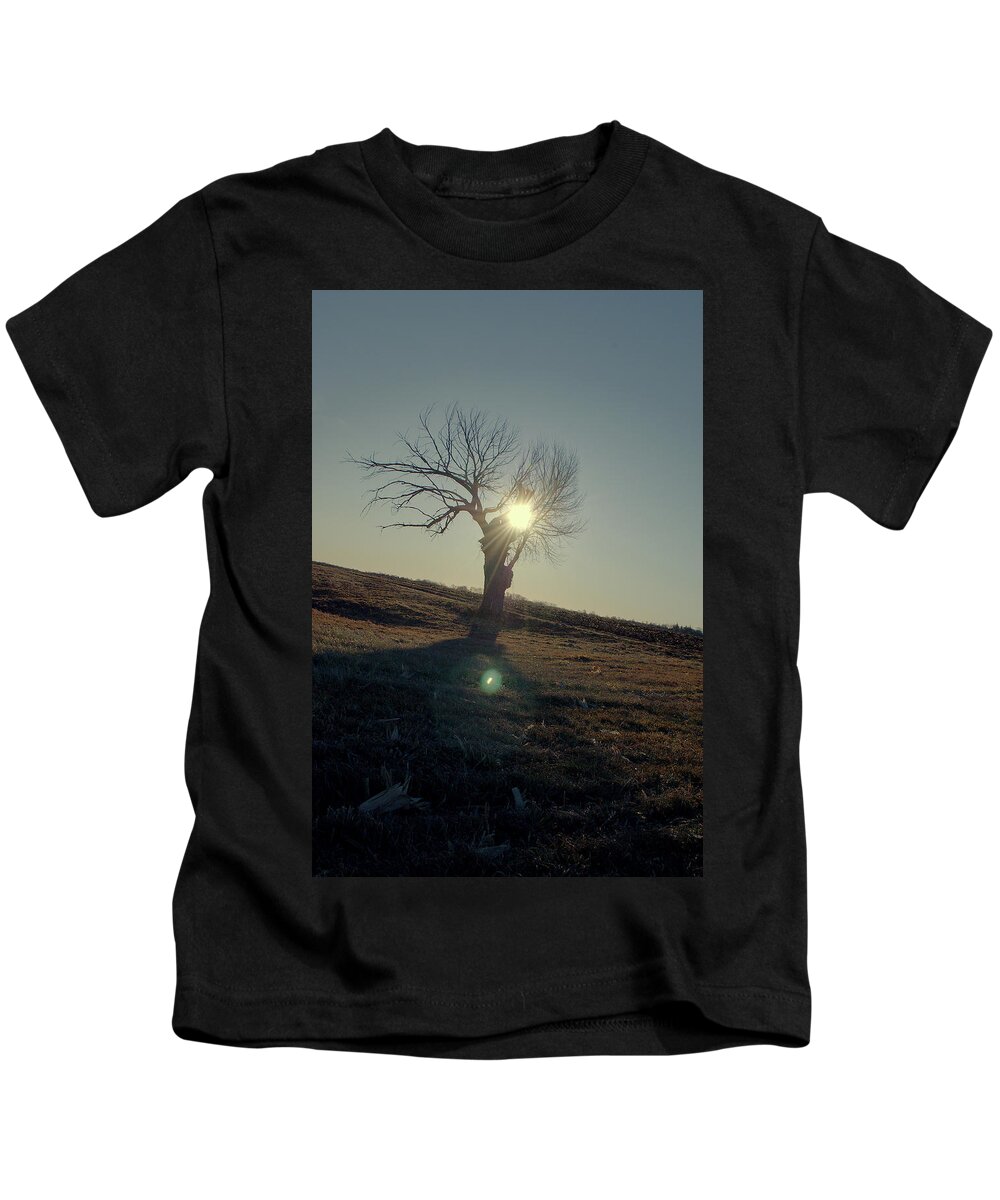 Tree Kids T-Shirt featuring the photograph Field and Tree by Troy Stapek