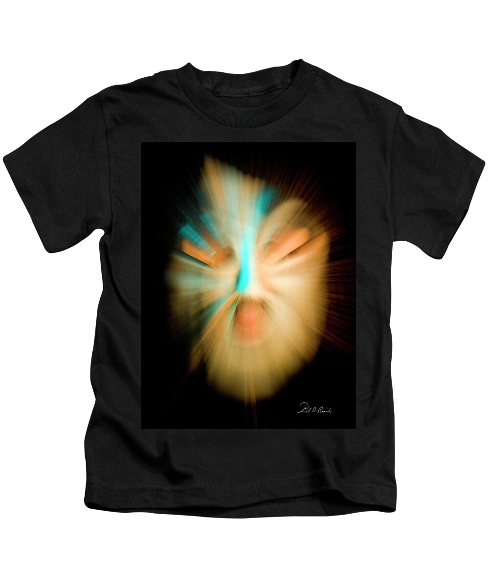Mask Kids T-Shirt featuring the photograph Fire Head by Frederic A Reinecke