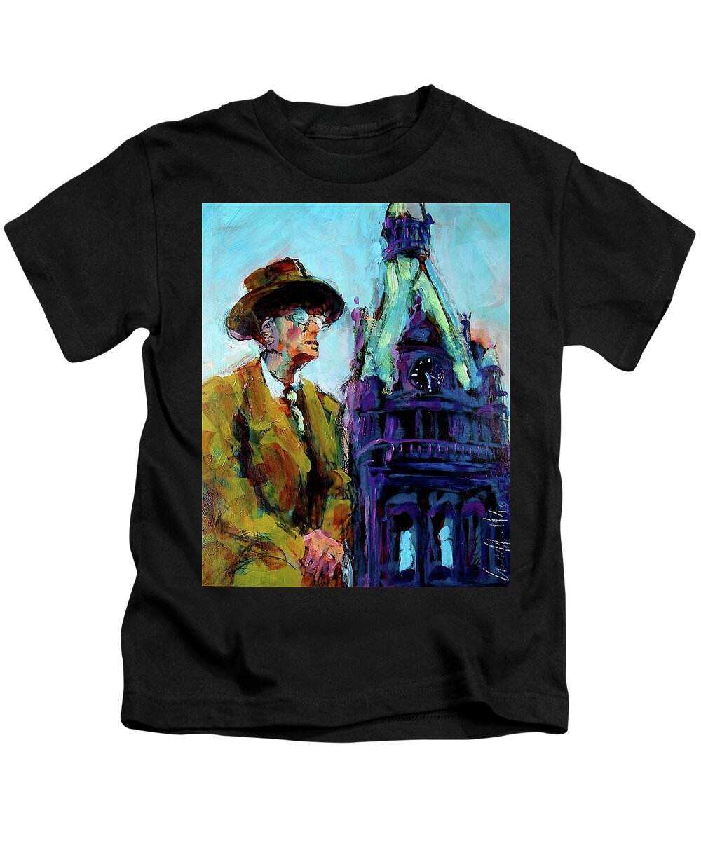 Painting Kids T-Shirt featuring the painting Frank Zeidler by Les Leffingwell