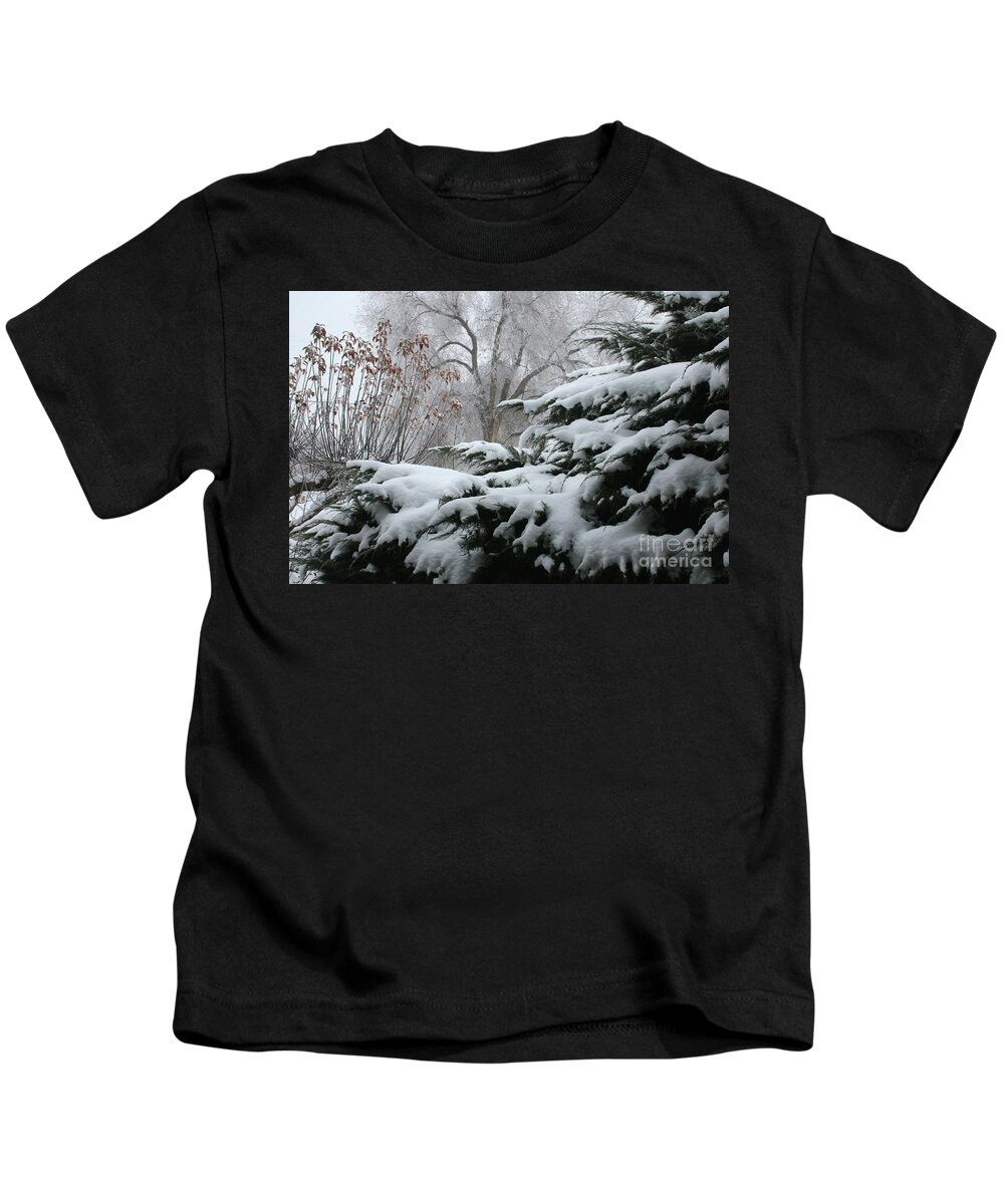 Winter Kids T-Shirt featuring the photograph Frost and Snow by Carol Groenen