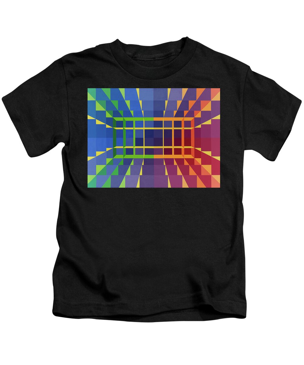 Abstract Kids T-Shirt featuring the painting Gateway by Janet Hansen