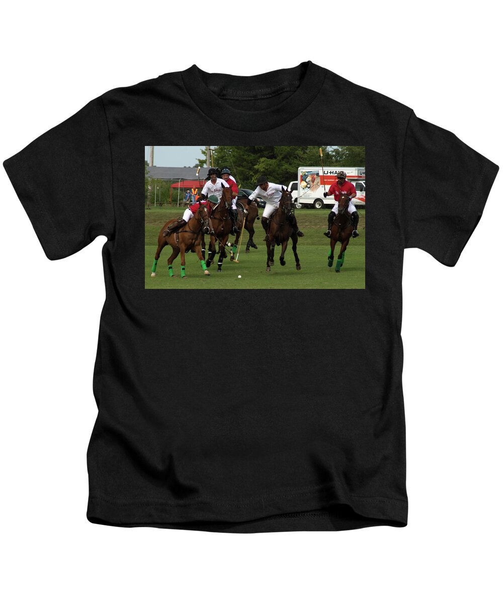 Polo Kids T-Shirt featuring the photograph Get the Ball by Harry Tart