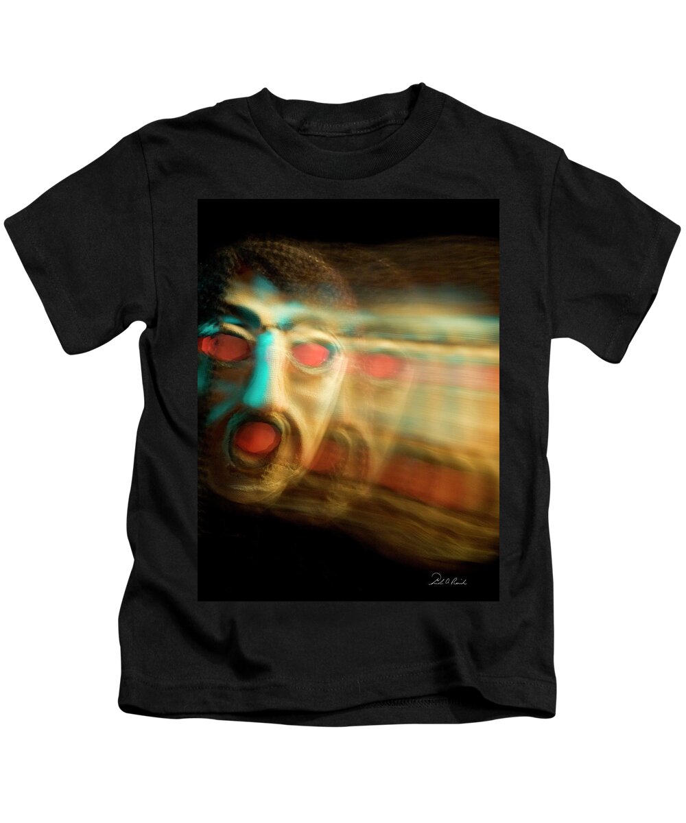 Photography Kids T-Shirt featuring the photograph Going Down the Slide by Frederic A Reinecke