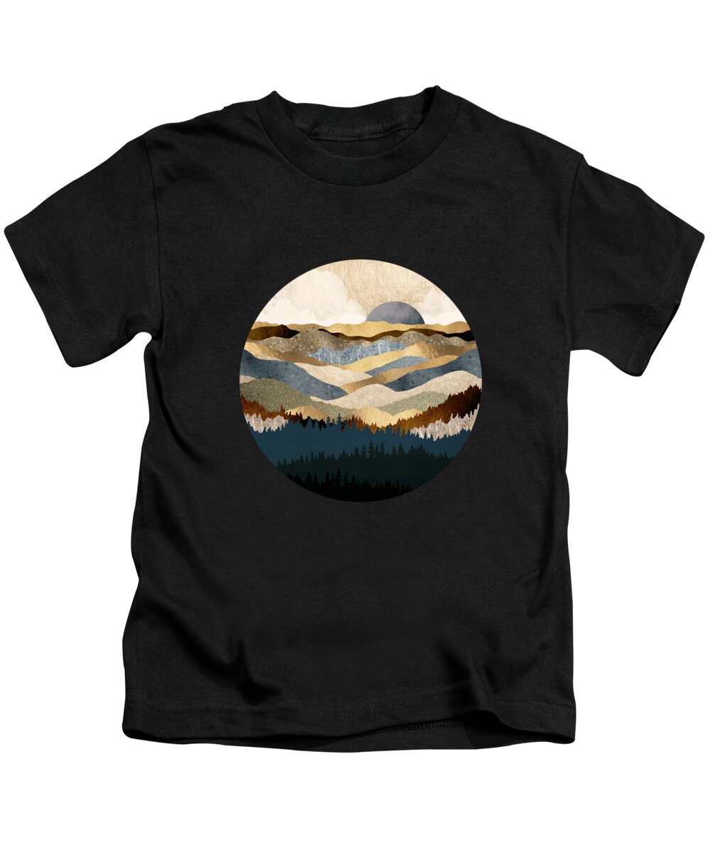 Golden Kids T-Shirt featuring the digital art Golden Vista by Spacefrog Designs