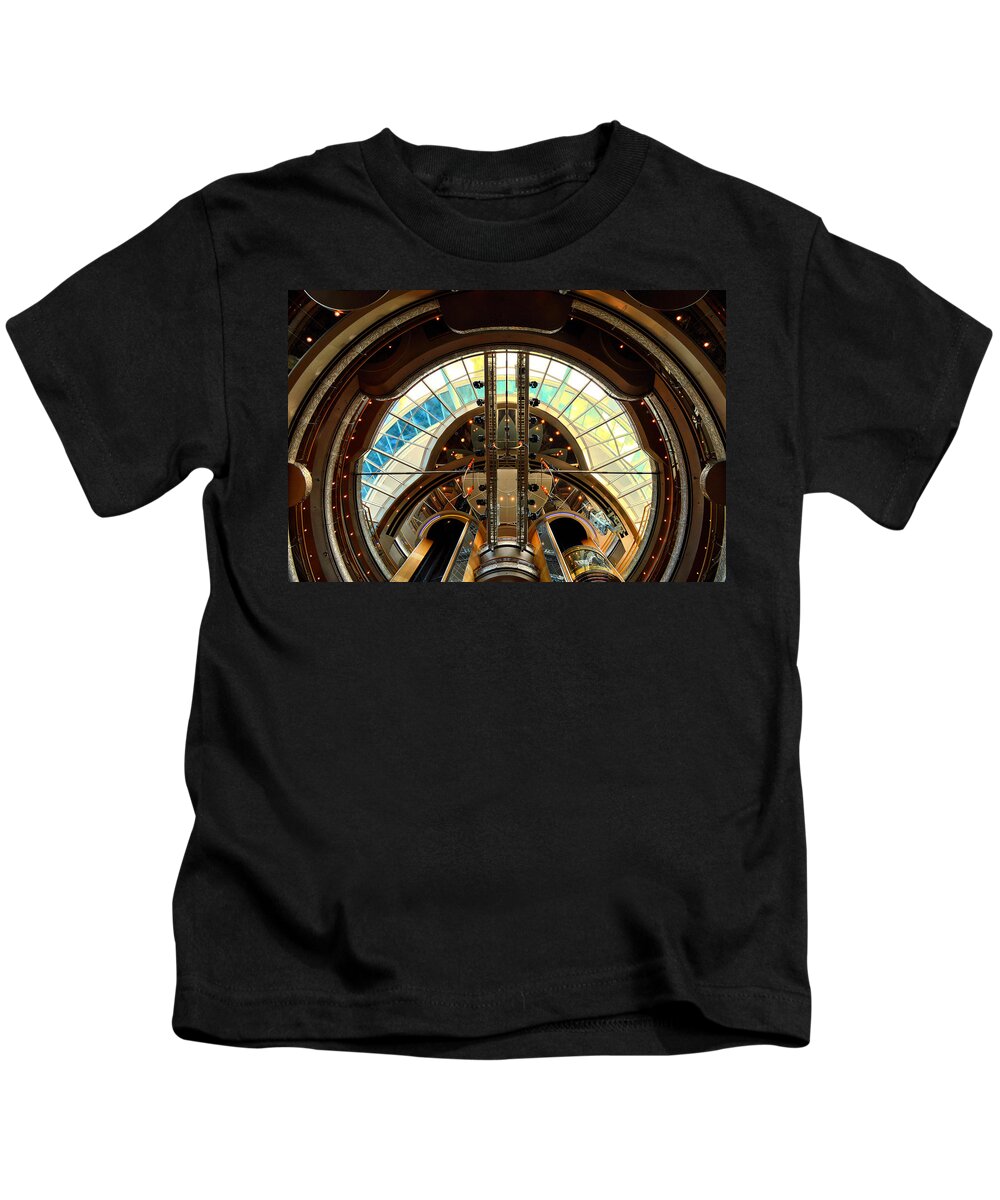 Grandeur Of The Seas Kids T-Shirt featuring the photograph Grandeur of the Seas Gold Centrum by Bill Swartwout