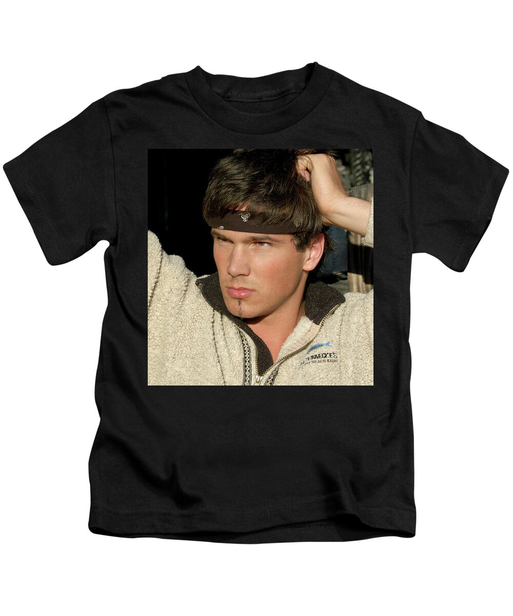 Handsome Kids T-Shirt featuring the photograph Handsome Man on Ski Slopes by Gunther Allen