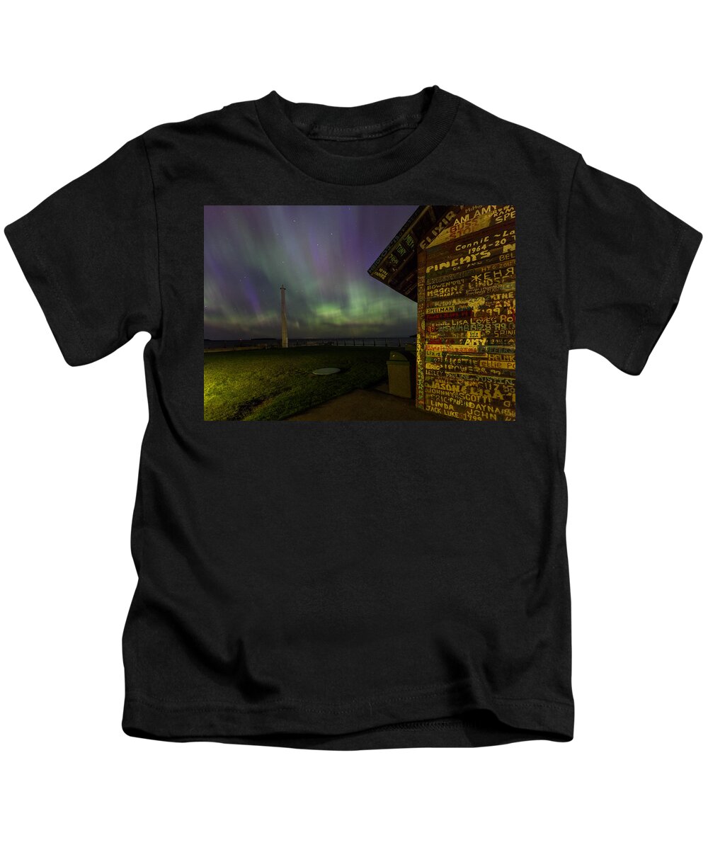 Aurora Kids T-Shirt featuring the photograph Hardy Gallery Northern Lights by Paul Schultz