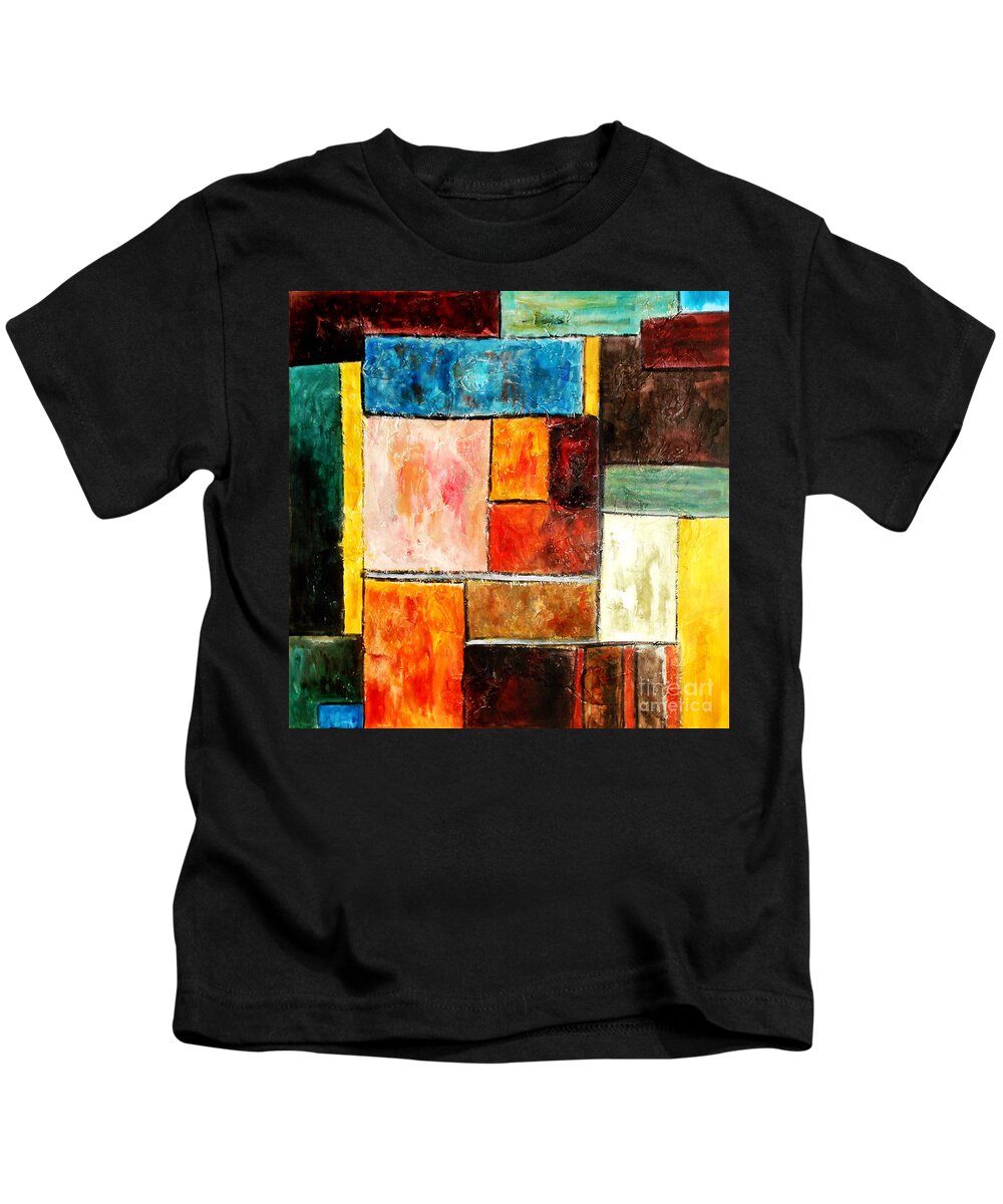 Acrylic Painting Kids T-Shirt featuring the painting Harmony by Yael VanGruber