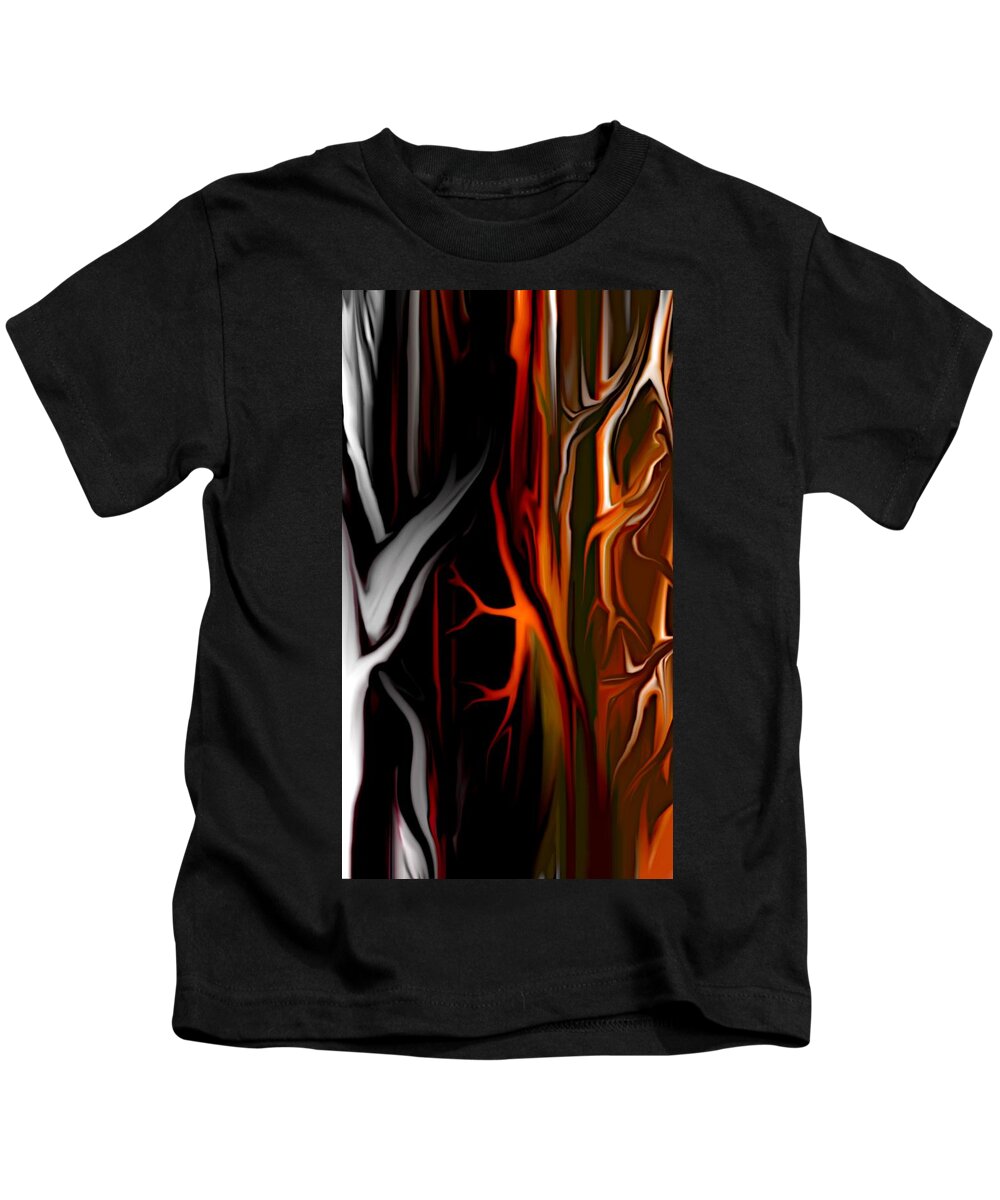 Abstract Digital Painting Kids T-Shirt featuring the digital art Haunted by David Lane