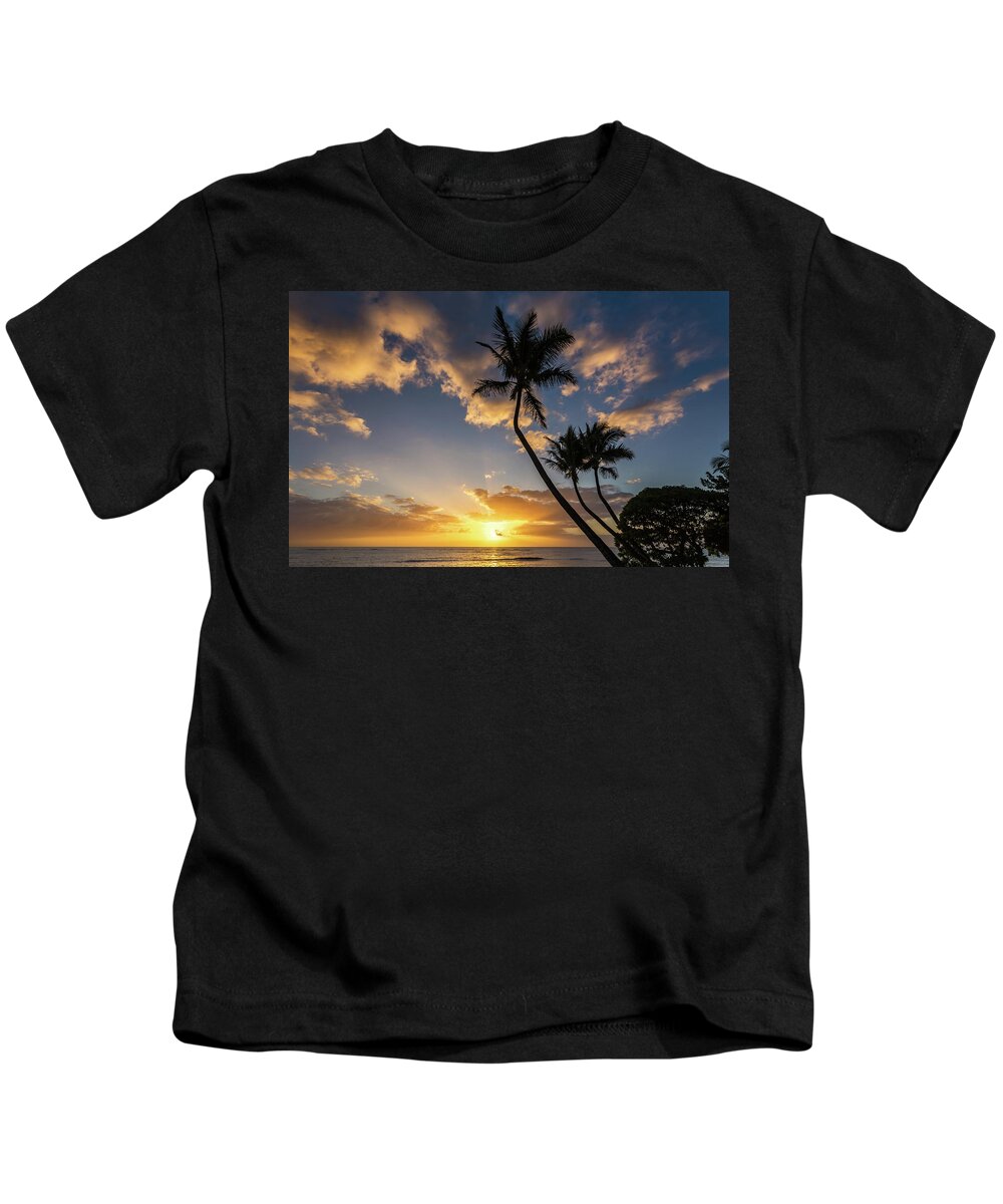 Hawaii Kids T-Shirt featuring the photograph Hawaiian Sunrise by Pierre Leclerc Photography