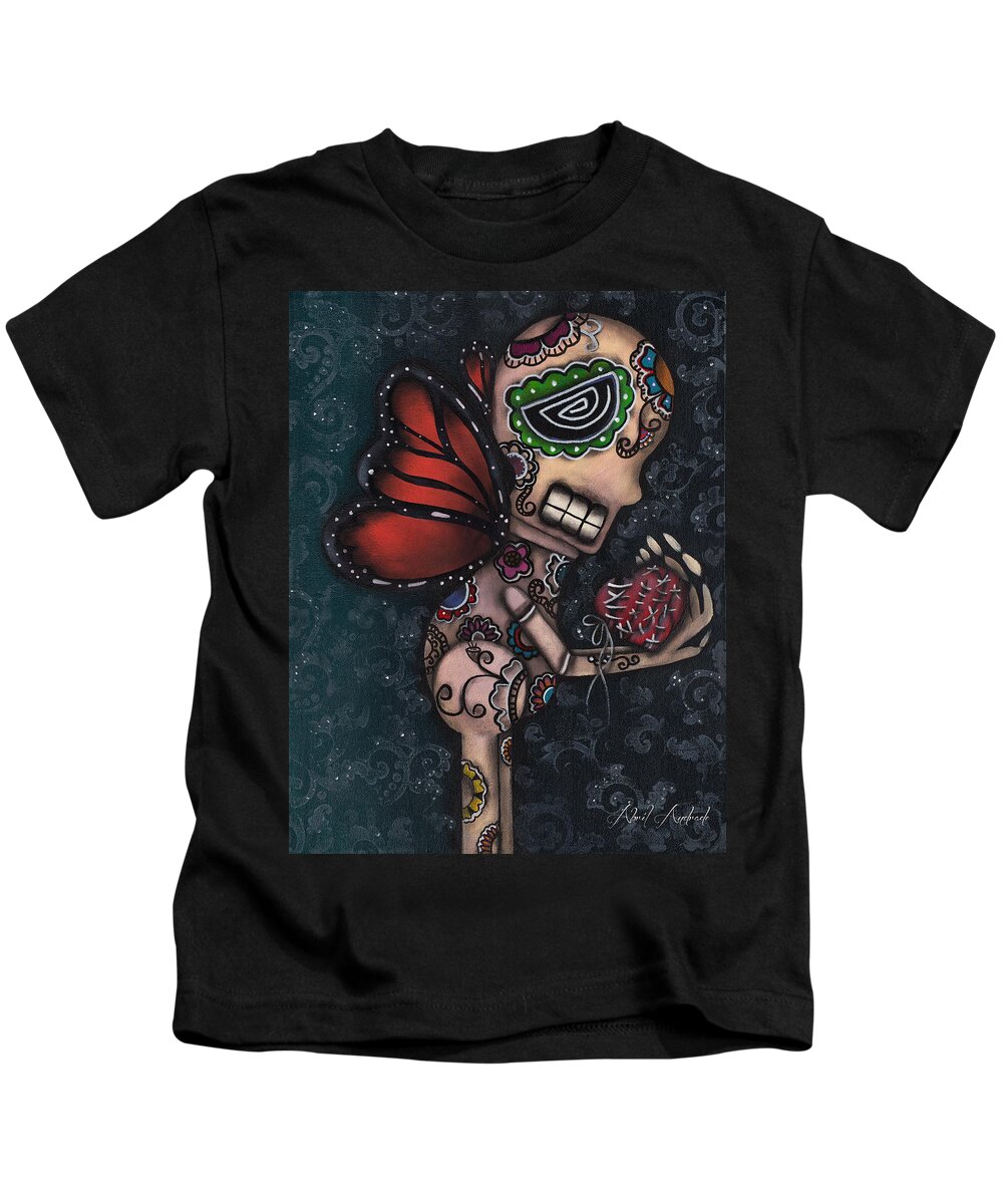 Butterfly Kids T-Shirt featuring the painting Healing by Abril Andrade