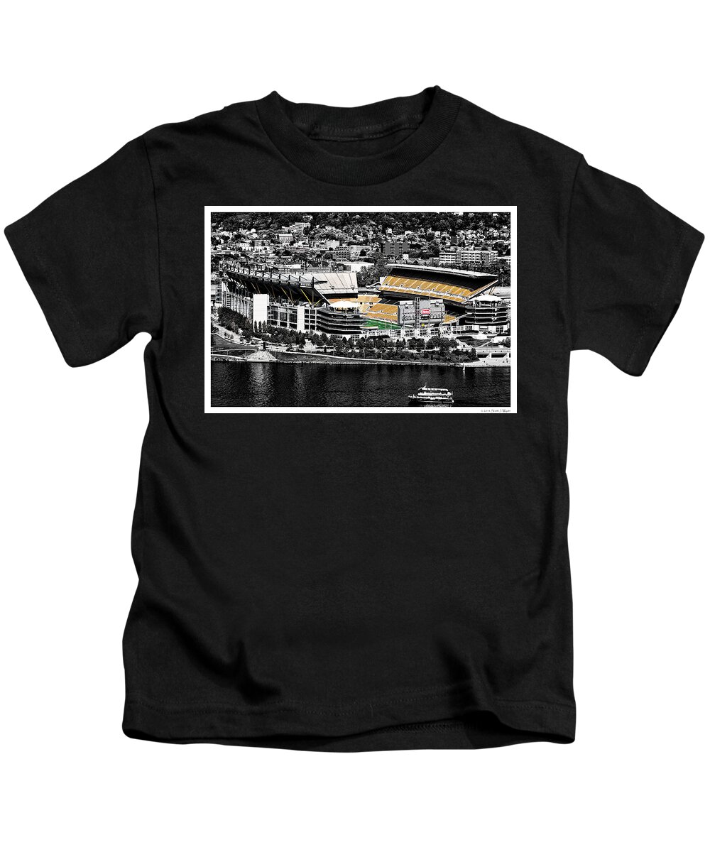 Stadium Kids T-Shirt featuring the photograph Heinz Field by Scott Wyatt