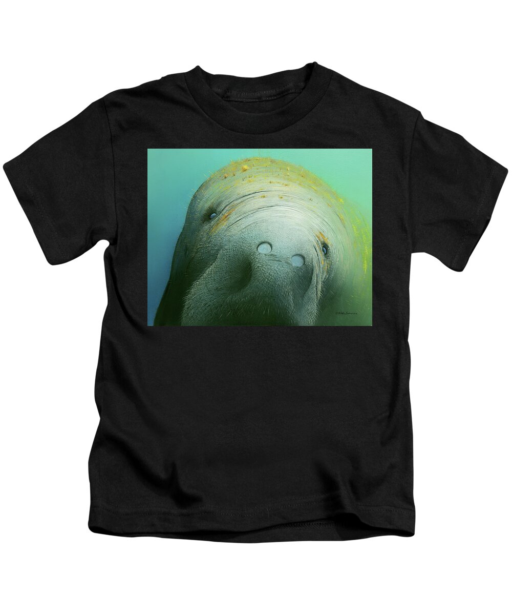 Sea Kids T-Shirt featuring the painting Hi There by Mike Brown