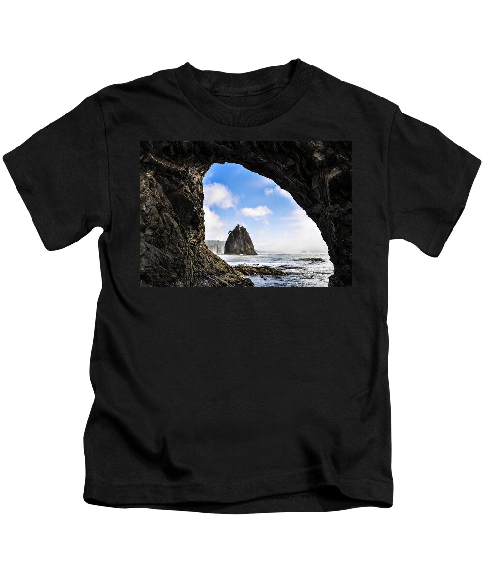 Scenic Kids T-Shirt featuring the photograph Hole in the Wall by Pelo Blanco Photo