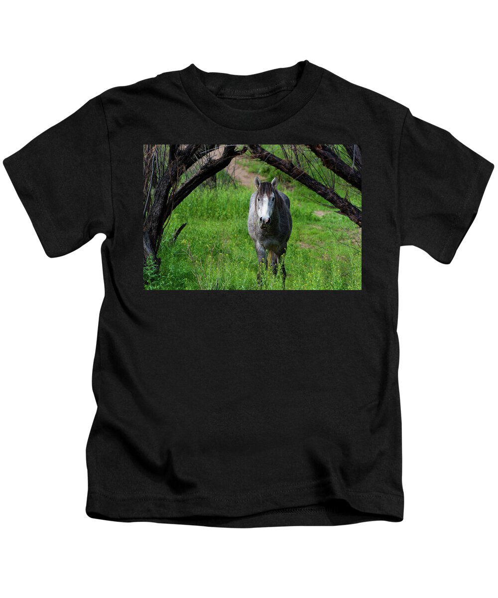 Horse Kids T-Shirt featuring the photograph Horse's Arch by Douglas Killourie