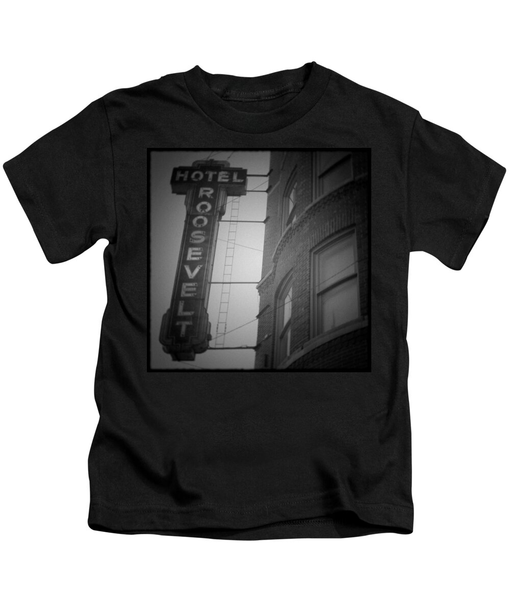 Hotel Roosevelt Kids T-Shirt featuring the photograph Hotel Roosevelt by Kyle Hanson