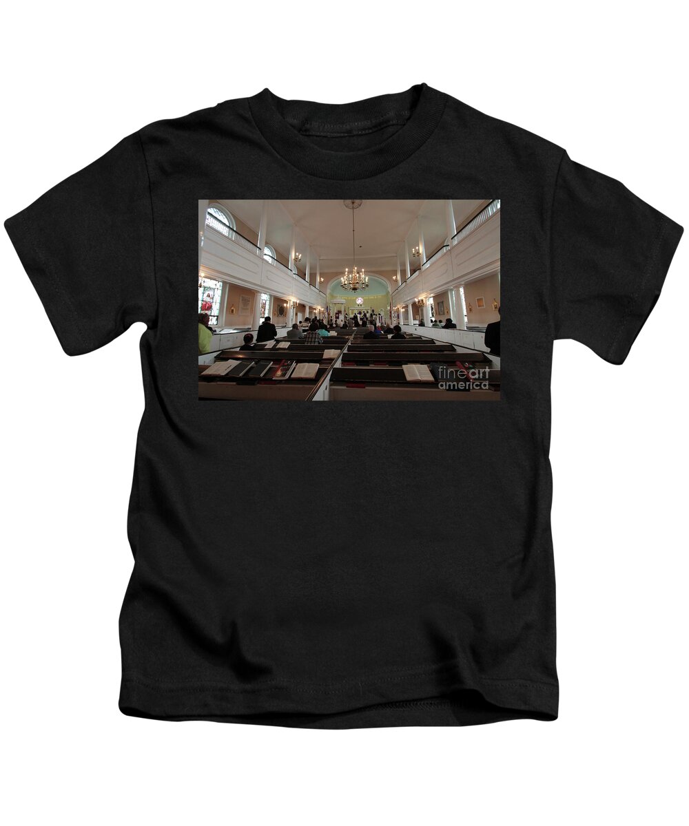 St. Georges Church Kids T-Shirt featuring the photograph Inside the St. Georges Episcopal Anglican Church by Steven Spak