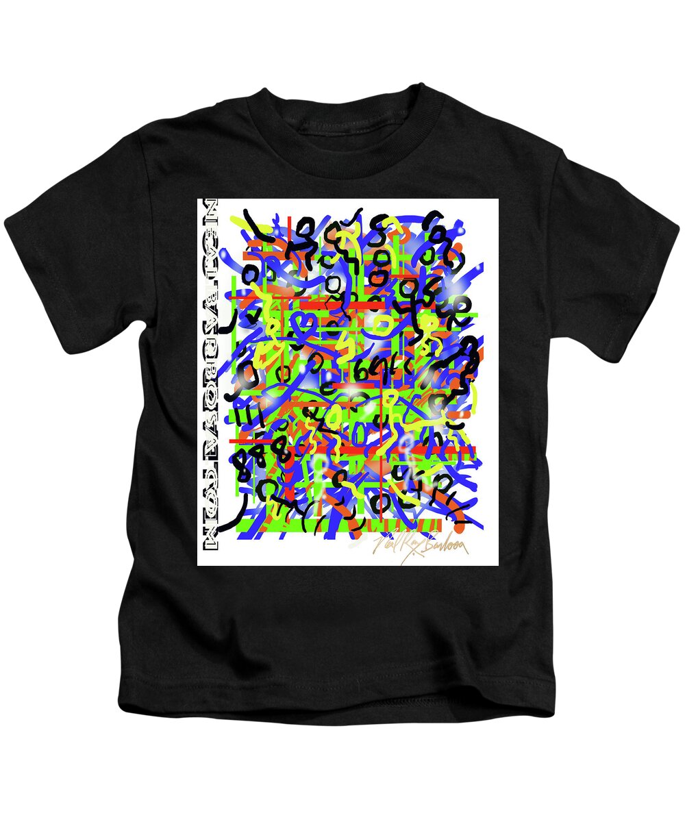 Abstract Kids T-Shirt featuring the digital art Intention Somniack by Neal Barbosa