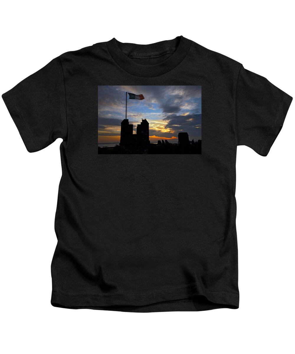 Lawrence Kids T-Shirt featuring the photograph Irish Sunset Over Ramparts 2 by Lawrence Boothby