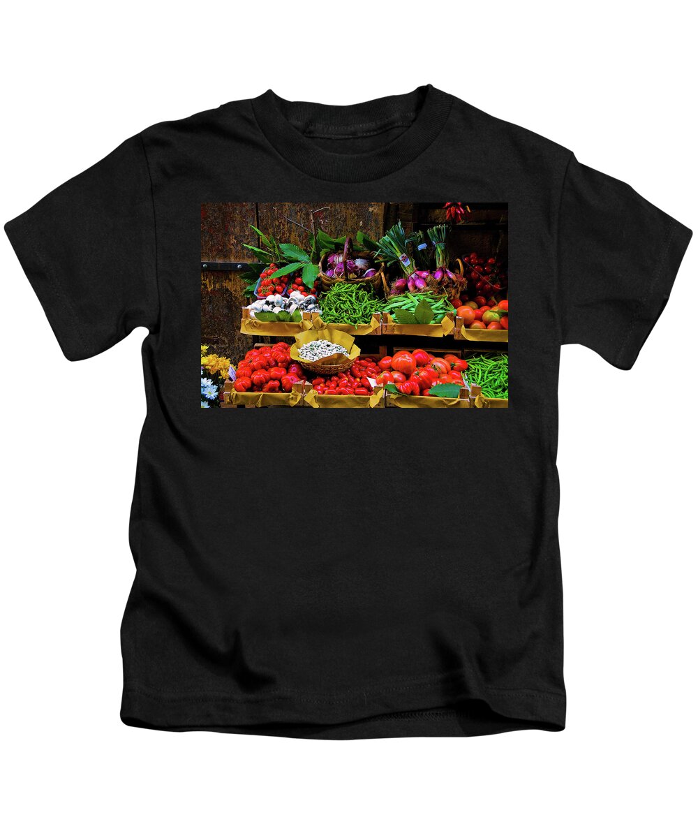 Fruits Photographs Kids T-Shirt featuring the photograph Italian Vegetables by Harry Spitz