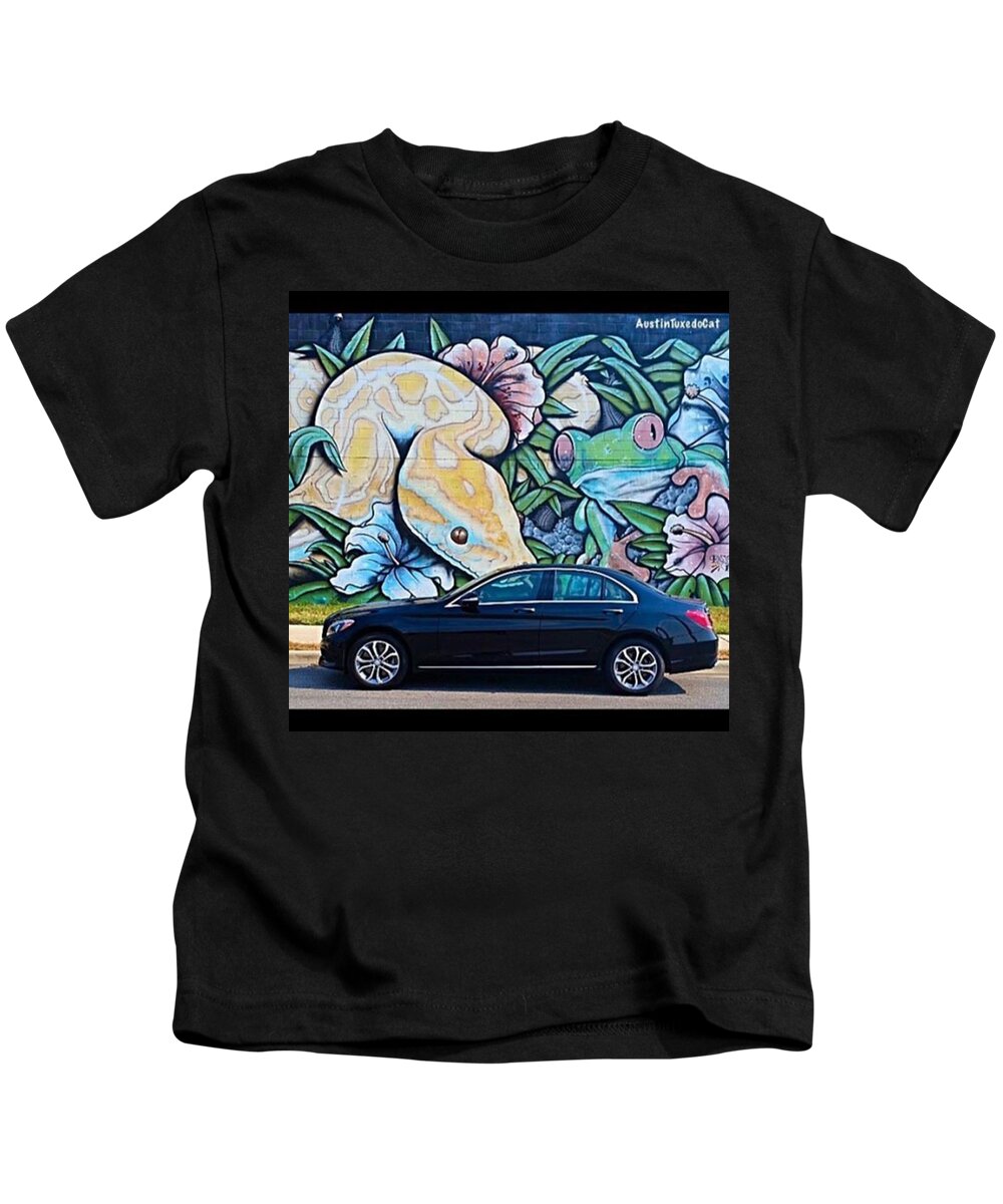 Amazingcars247 Kids T-Shirt featuring the photograph It's A #jungle Out There! by Austin Tuxedo Cat