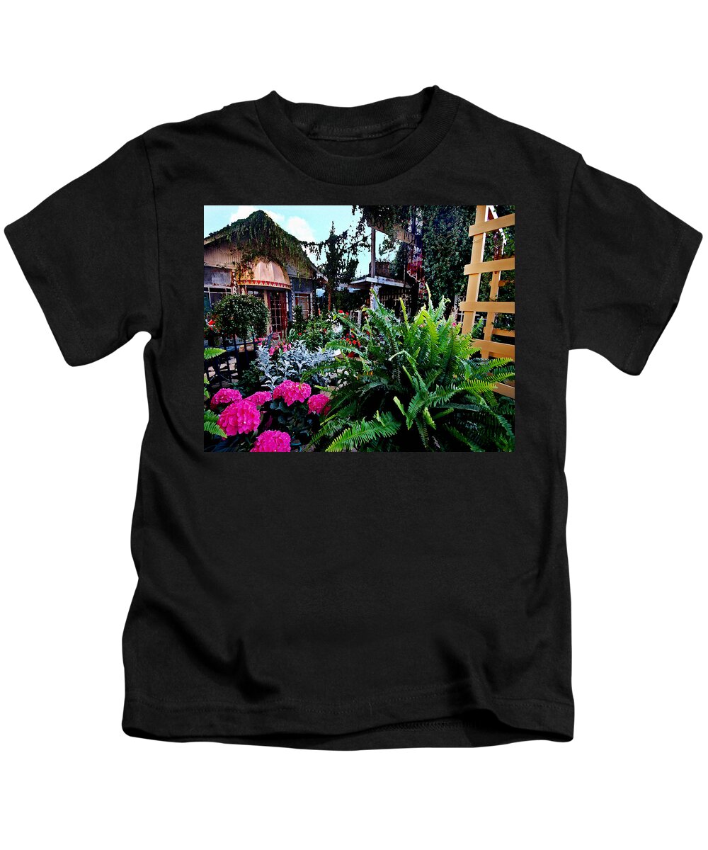 Fairhope Kids T-Shirt featuring the painting Joys patio by Michael Thomas