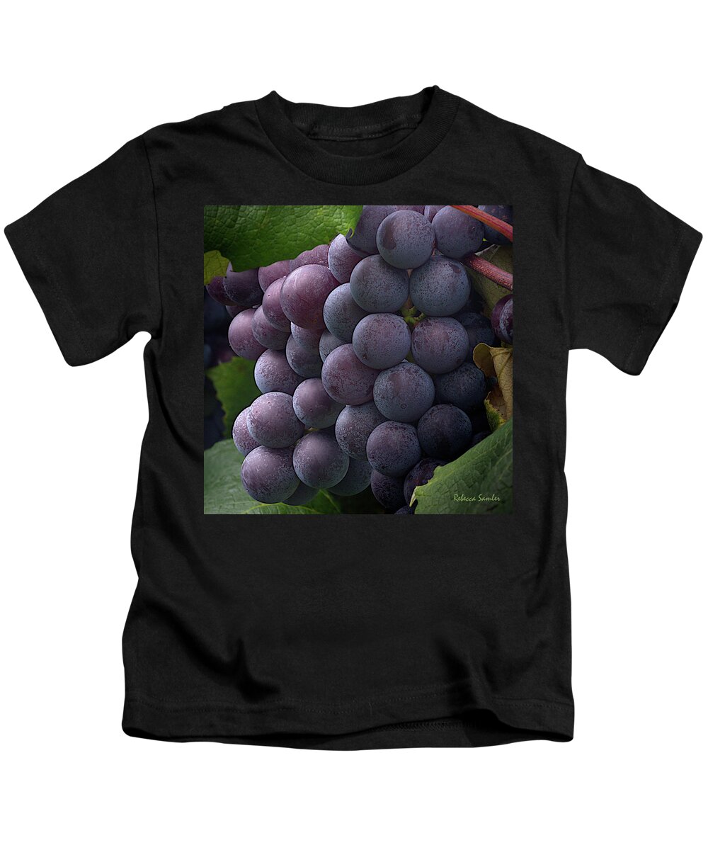 Grapes Kids T-Shirt featuring the photograph Juicy by Rebecca Samler