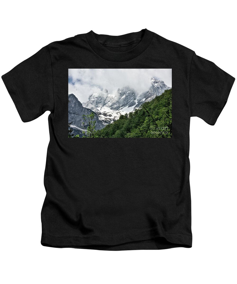 Top Artist Kids T-Shirt featuring the photograph Kamnik Alps by Norman Gabitzsch