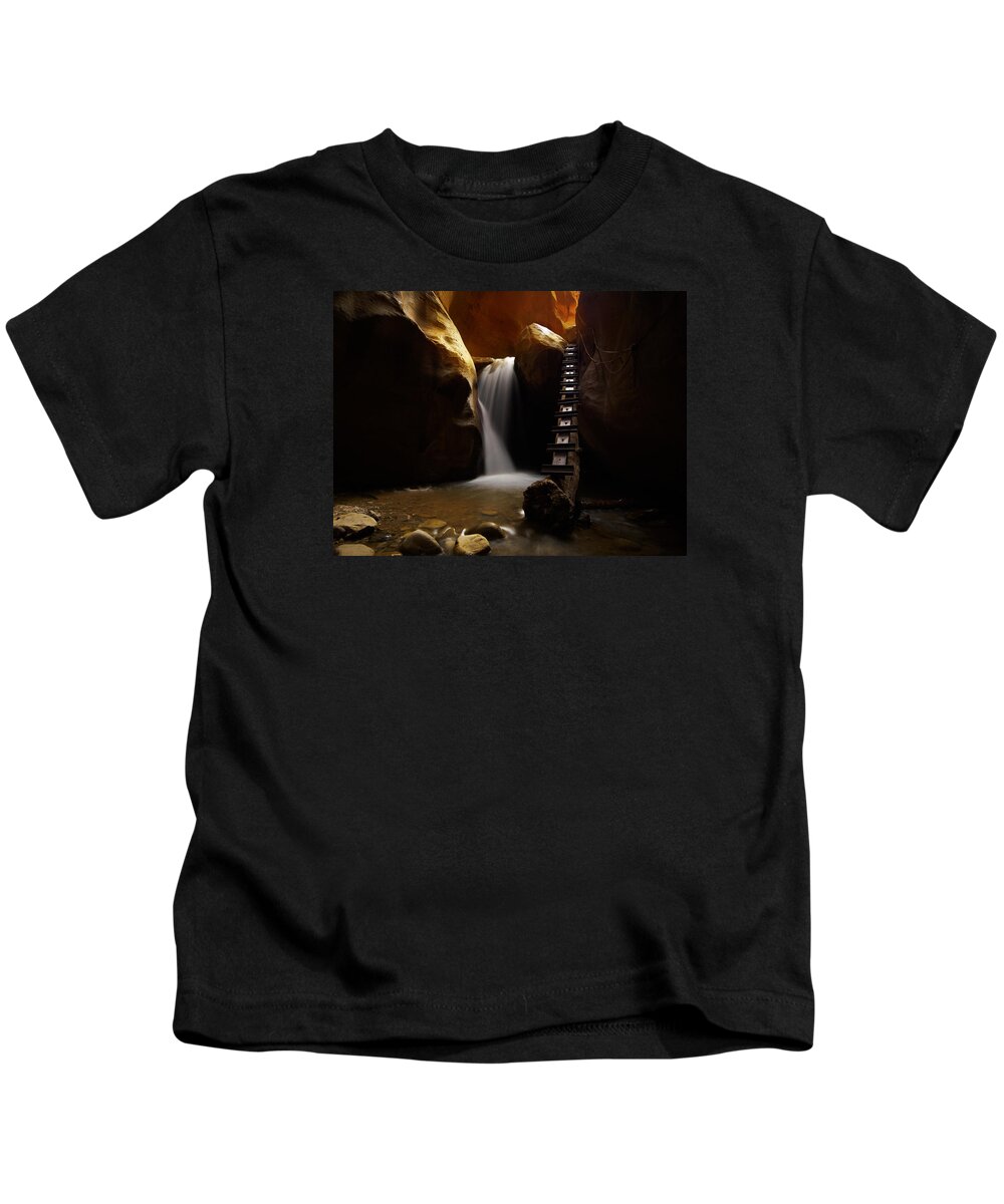 Kanarraville Kids T-Shirt featuring the photograph Kanarraville by Emily Dickey