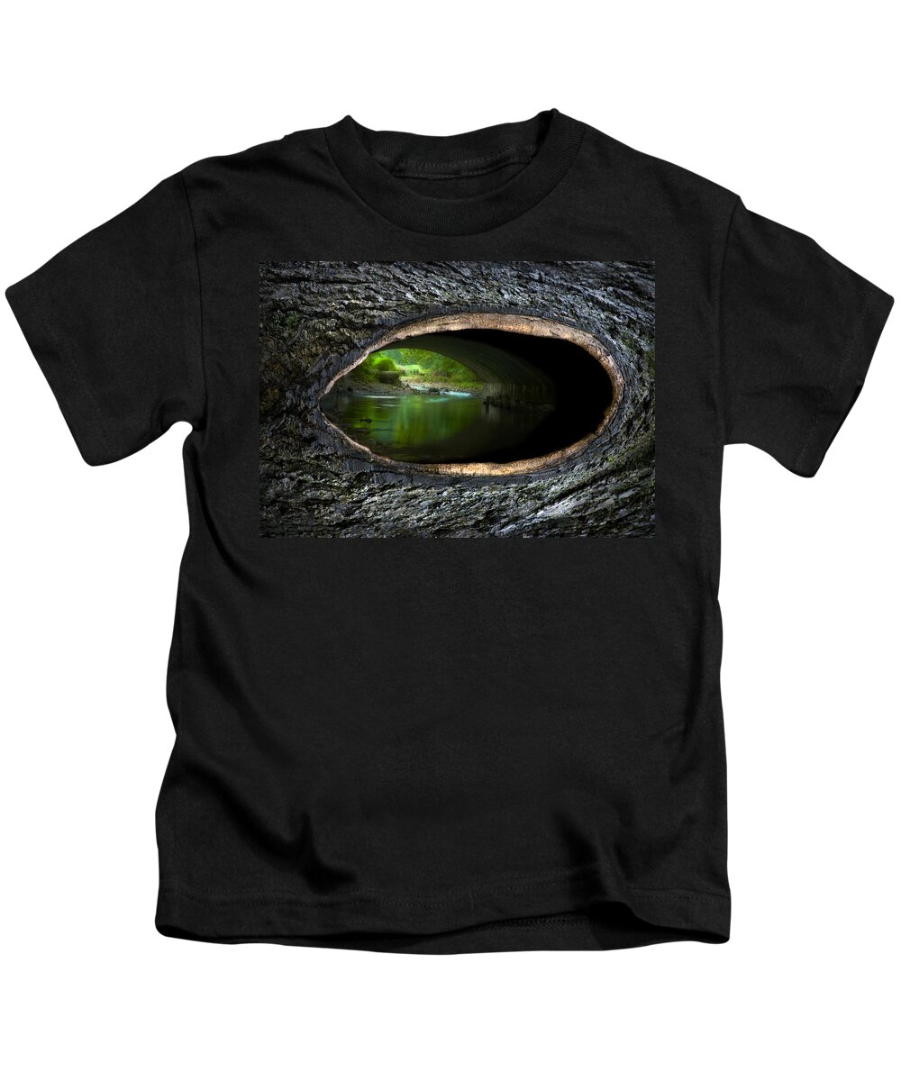 Tree Kids T-Shirt featuring the digital art Knot Hole 2 by Rick Mosher