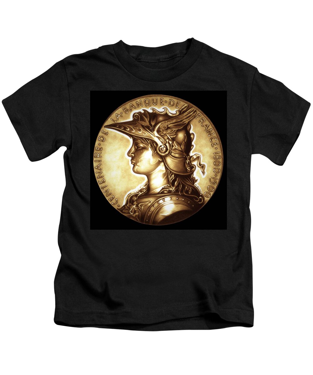 Coin Kids T-Shirt featuring the drawing Limited Edition Marianne Twilight by Fred Larucci