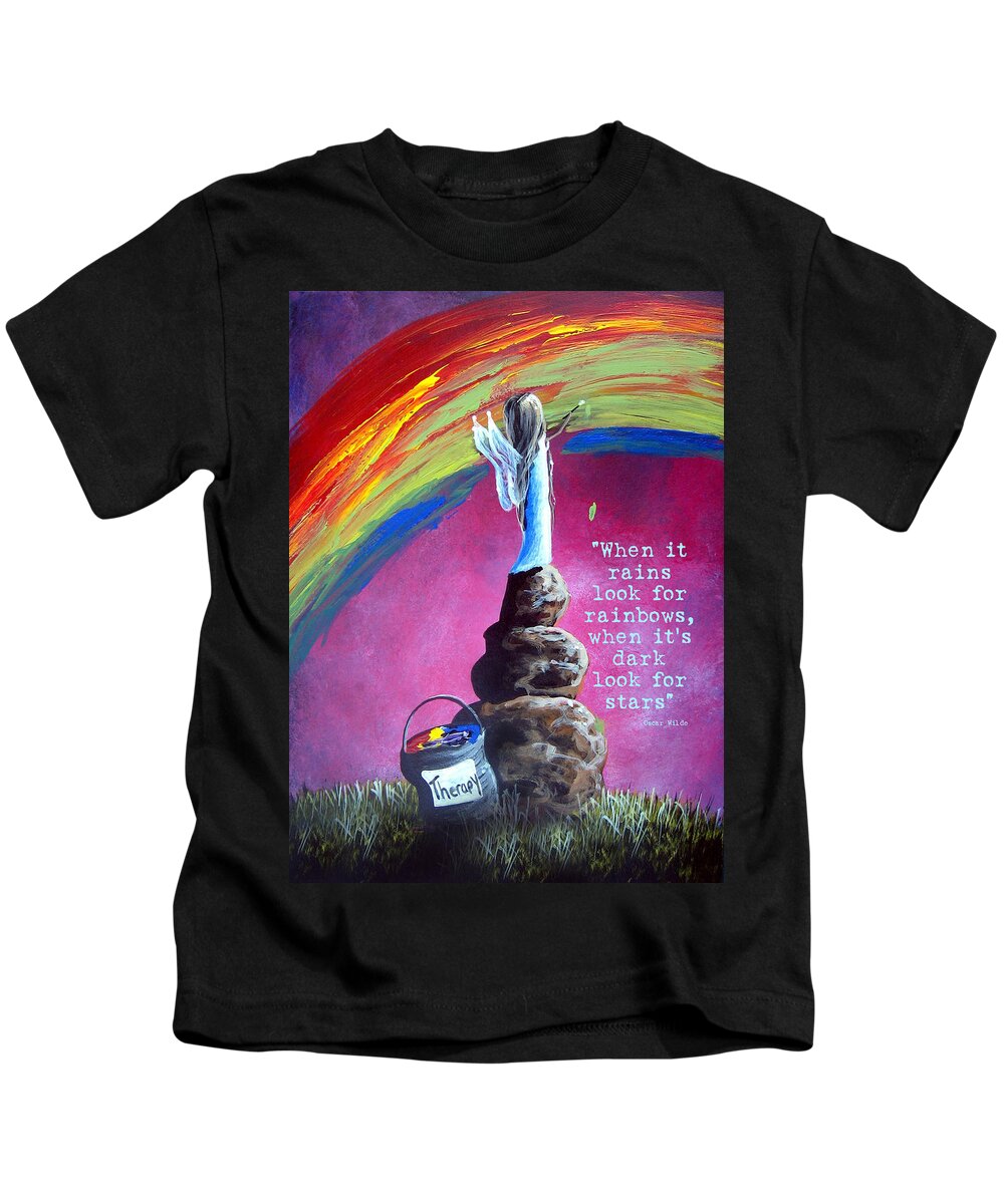 Look For Rainbows Fairy Kids T-Shirt featuring the photograph Look for Rainbows Fairy by Terry DeLuco