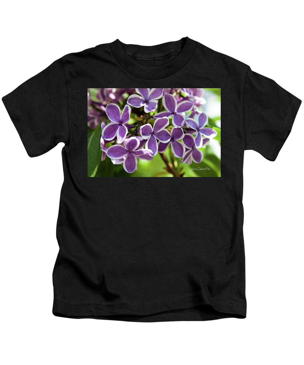 Purple Kids T-Shirt featuring the photograph Lovely Lilacs by Joann Copeland-Paul